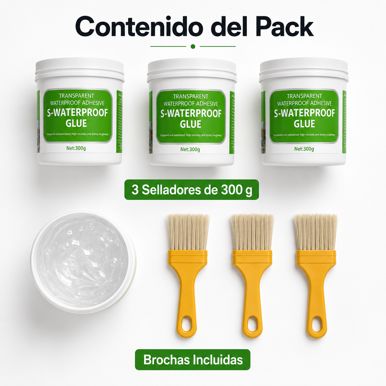 Pack 3 Selladores Impermeables Transparentes | Repara Filtraciones, Grietas y Humedad Fácilmente