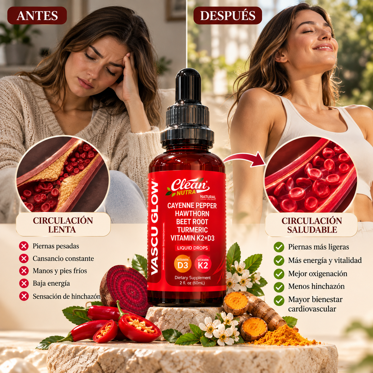 Vascu Glow – Circulación y Vitalidad