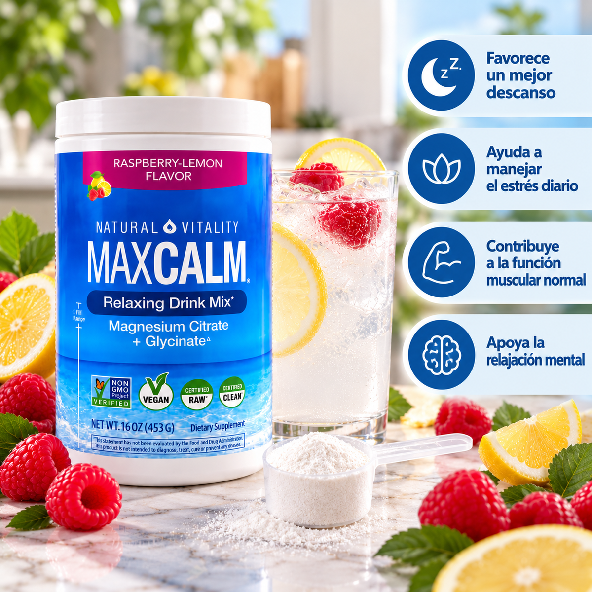 MAXCALM – Magnesio Citrato + Glicinato | Bienestar para tu día