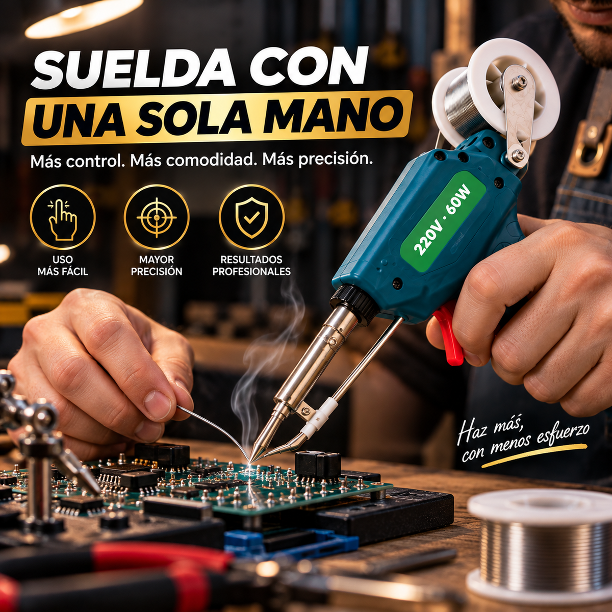 Pistola de Soldar Automática 5 en 1 – Soldadura Fácil con Una Sola Mano