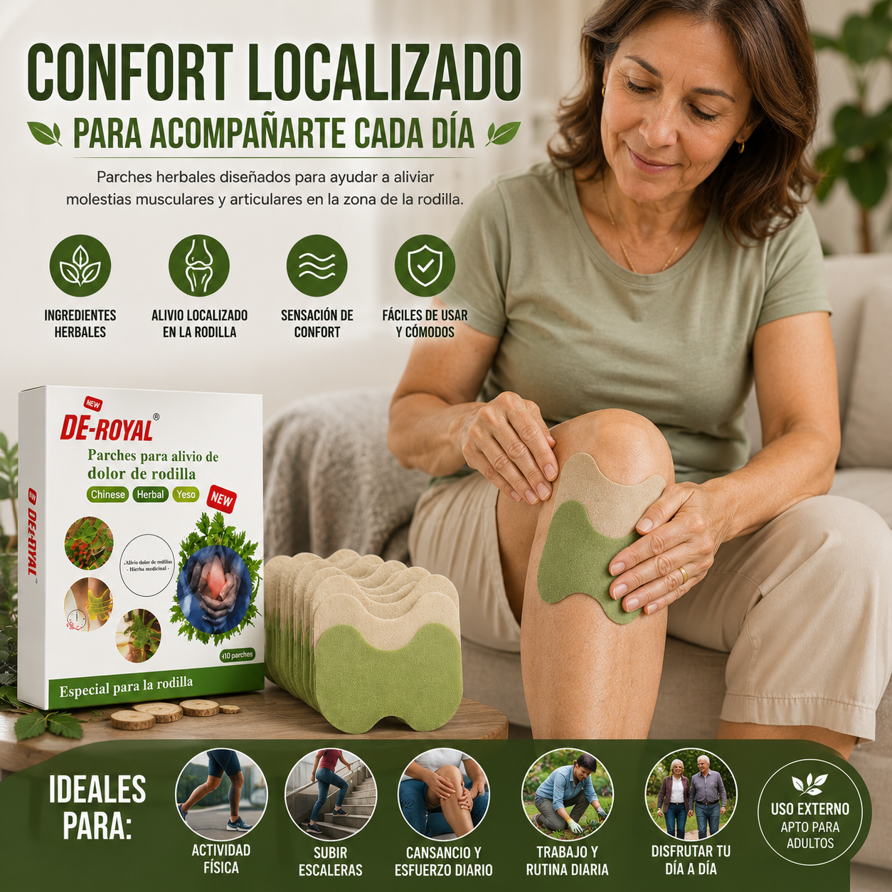 🌿 CUIDA TUS RODILLAS TODOS LOS DÍAS
