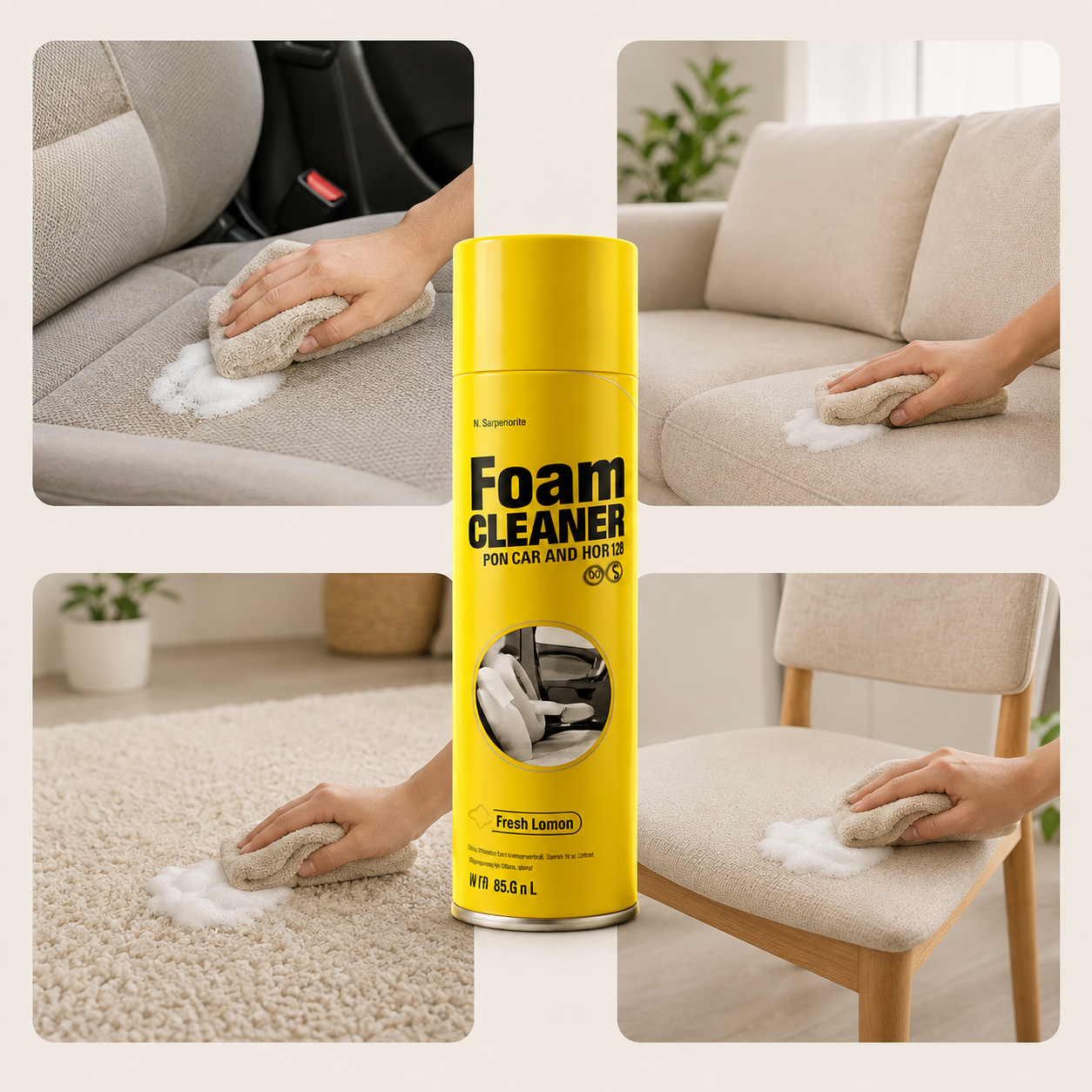 Foam Cleaner™ – Espuma Limpiadora Multiusos para Auto y Hogar