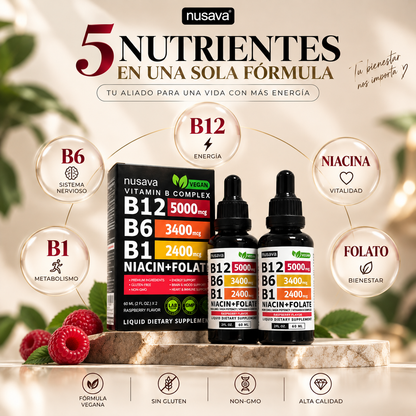 Nusava Vitamin B Complex: Complejo Vitamínico B de Alta Potencia