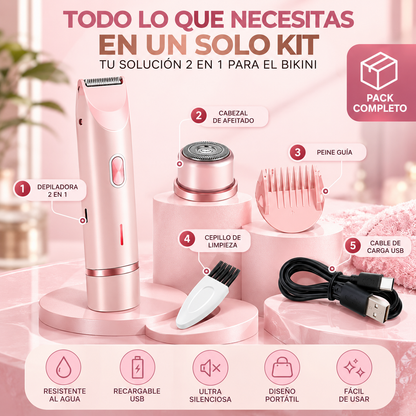 Depiladora Íntima Femenina 2 en 1 | Suavidad y Precisión