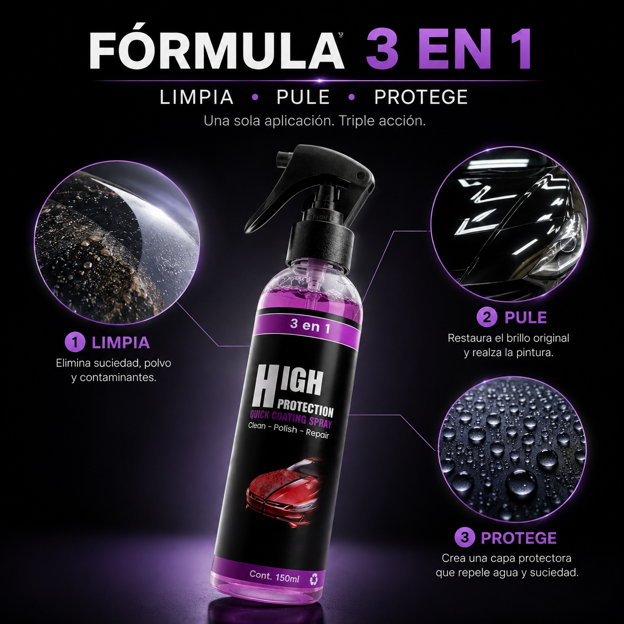 Spray Cerámico 3 en 1 High Protection