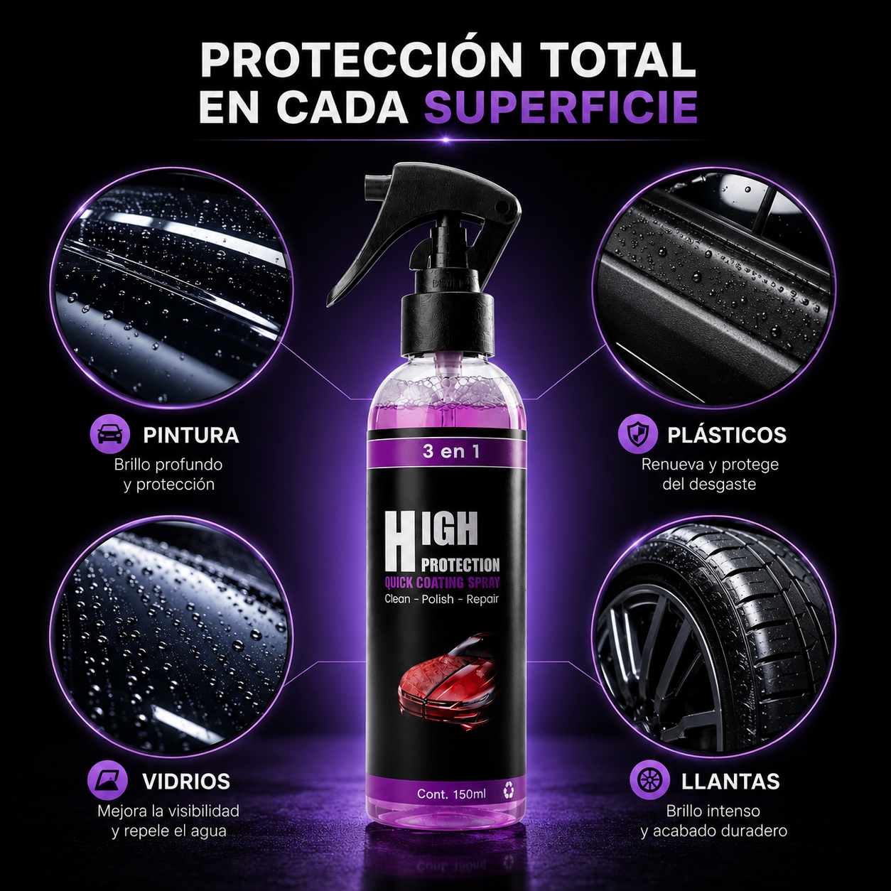 Spray Cerámico 3 en 1 High Protection