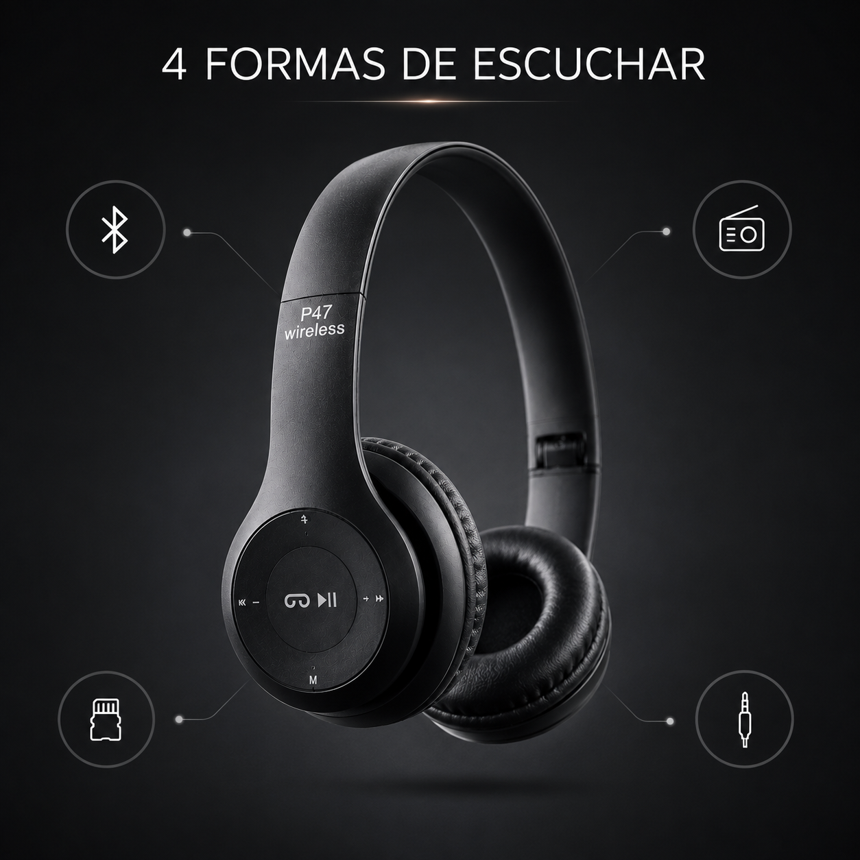 SoundFlex P47™ – Audífonos Bluetooth 4 en 1