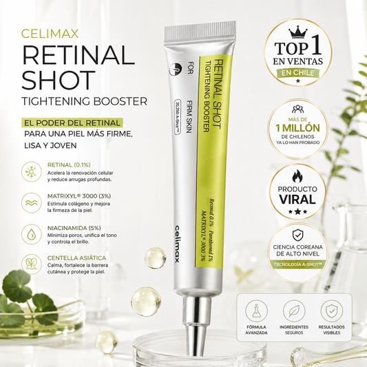Retinal Shot Celimax | Reafirma, Reduce Arrugas y Rejuvenece tu Piel