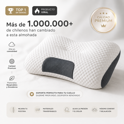 Almohada Ortopédica Cervical Premium | Descansa Mejor y Despierta Renovado