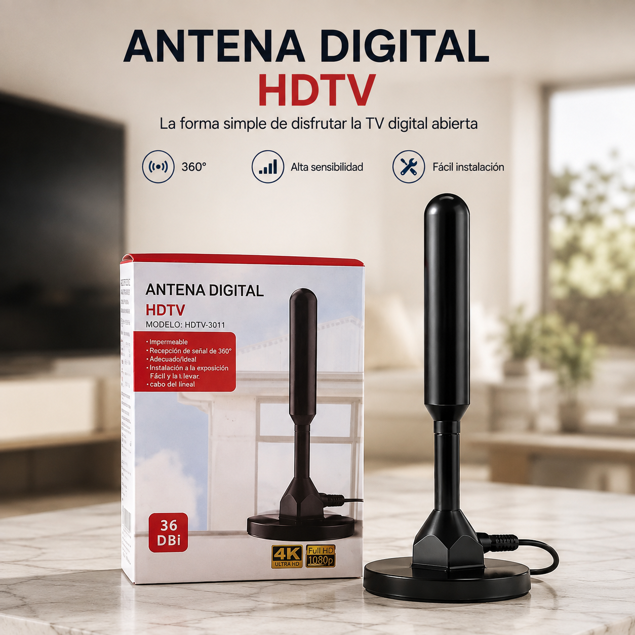 Antena Digital HDTV 360° – TV Abierta Sin Mensualidades