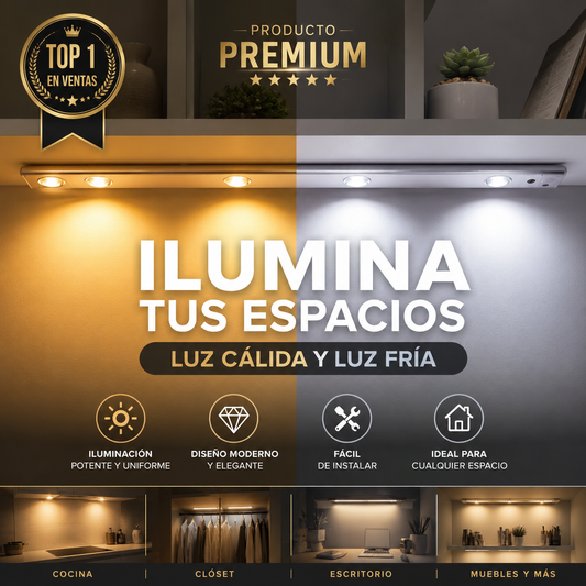 Luz LED Inalámbrica 50 cm | Ilumina y Transforma tus Espacios