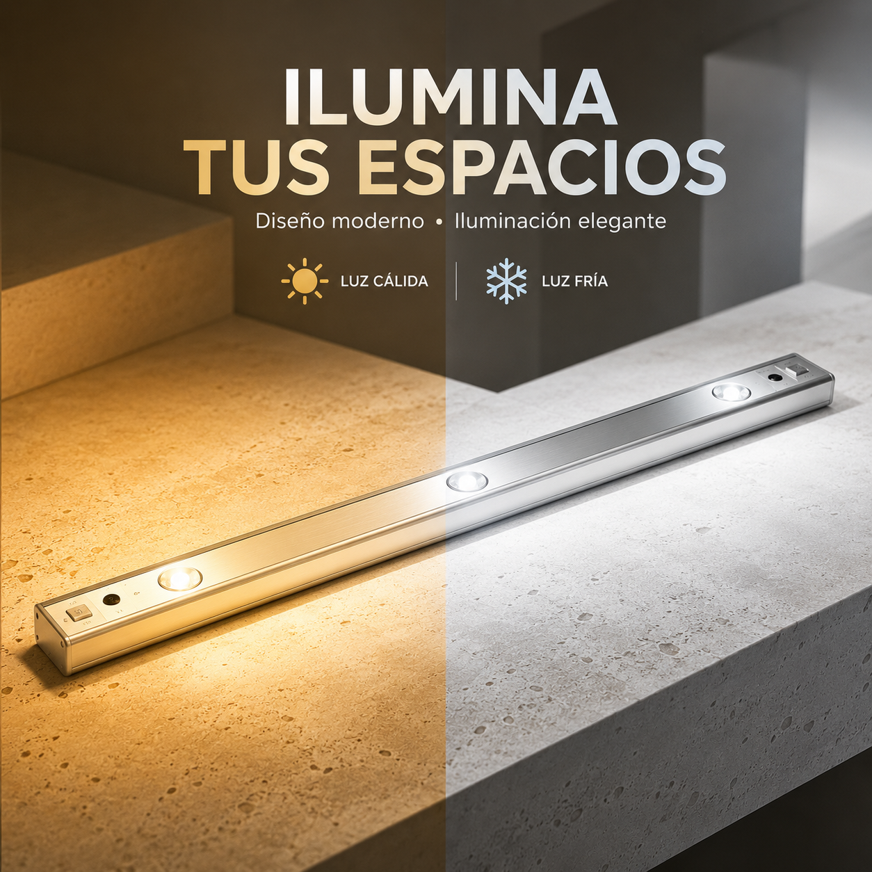 Luz LED Inalámbrica 50 cm | Ilumina y Transforma tus Espacios