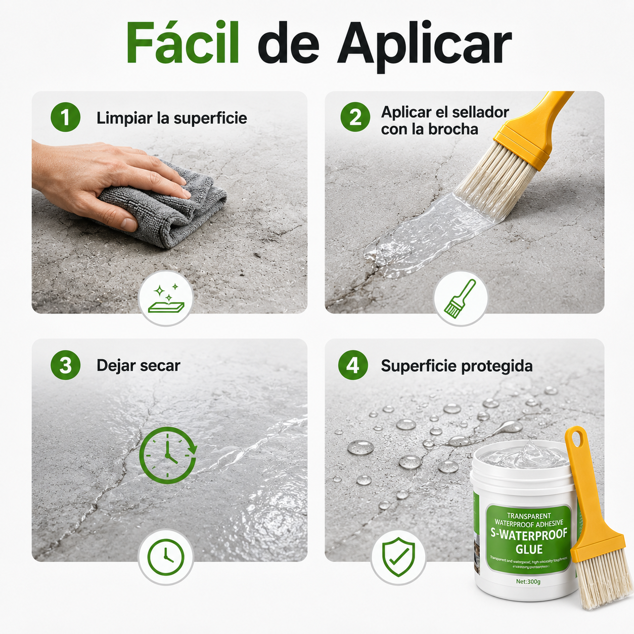 Pack 3 Selladores Impermeables Transparentes | Repara Filtraciones, Grietas y Humedad Fácilmente