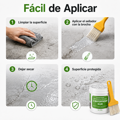 Pack 3 Selladores Impermeables Transparentes | Repara Filtraciones, Grietas y Humedad Fácilmente