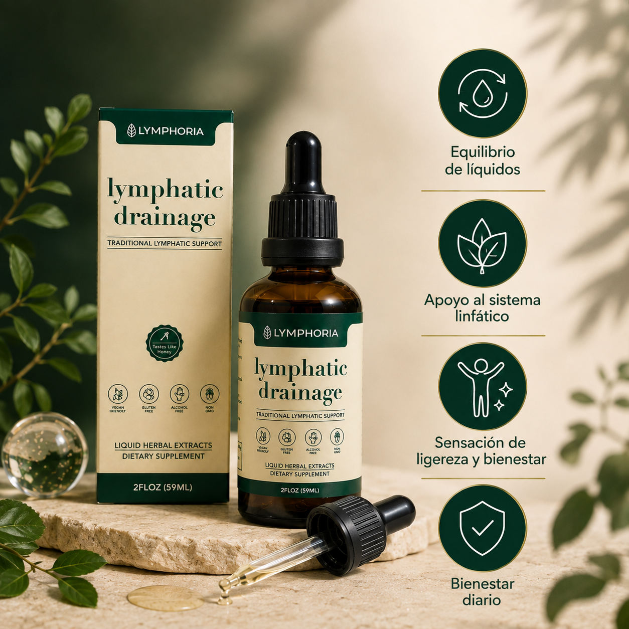 LYMPHORIA™ — Drenaje Linfático & Equilibrio de Líquidos