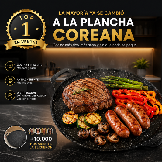 Plancha Antiadherente Multifuncional | Cocina Rápida, Uniforme y Sin Complicaciones
