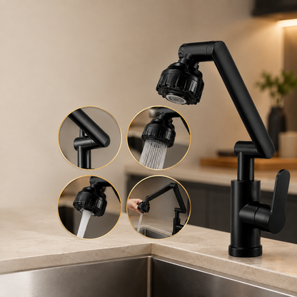 Grifo Extensible 360° con Doble Salida de Agua