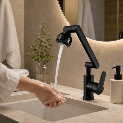 Grifo Extensible 360° con Doble Salida de Agua