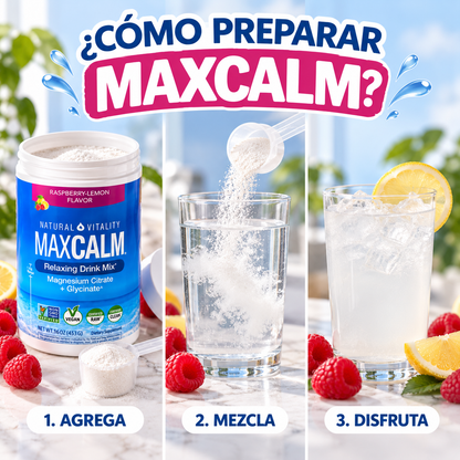 MAXCALM – Magnesio Citrato + Glicinato | Bienestar para tu día
