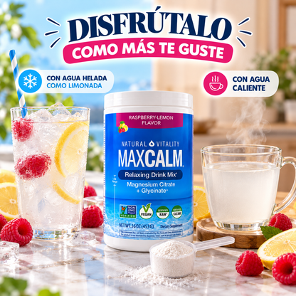 MAXCALM – Magnesio Citrato + Glicinato | Bienestar para tu día
