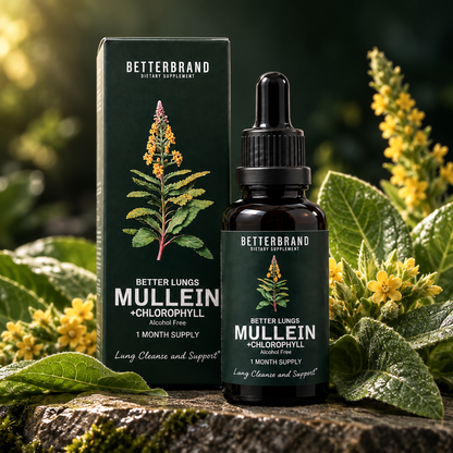 Mullein + Clorofila en Gotas | Apoyo Diario para tu Bienestar Respiratorio 🌬️
