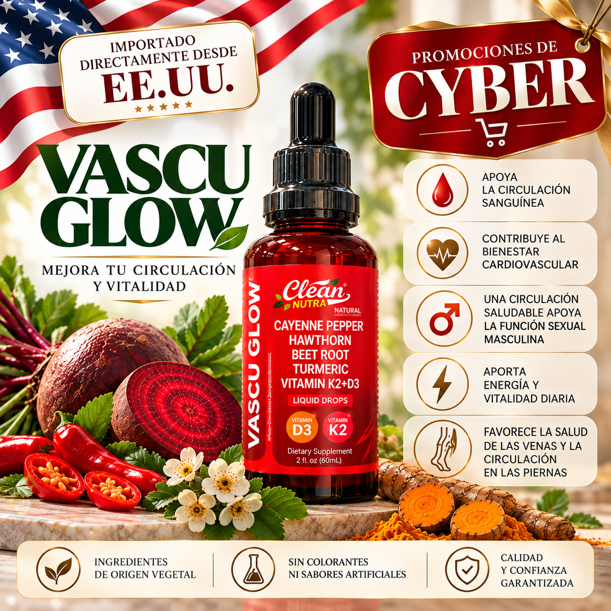 Vascu Glow – Circulación y Vitalidad