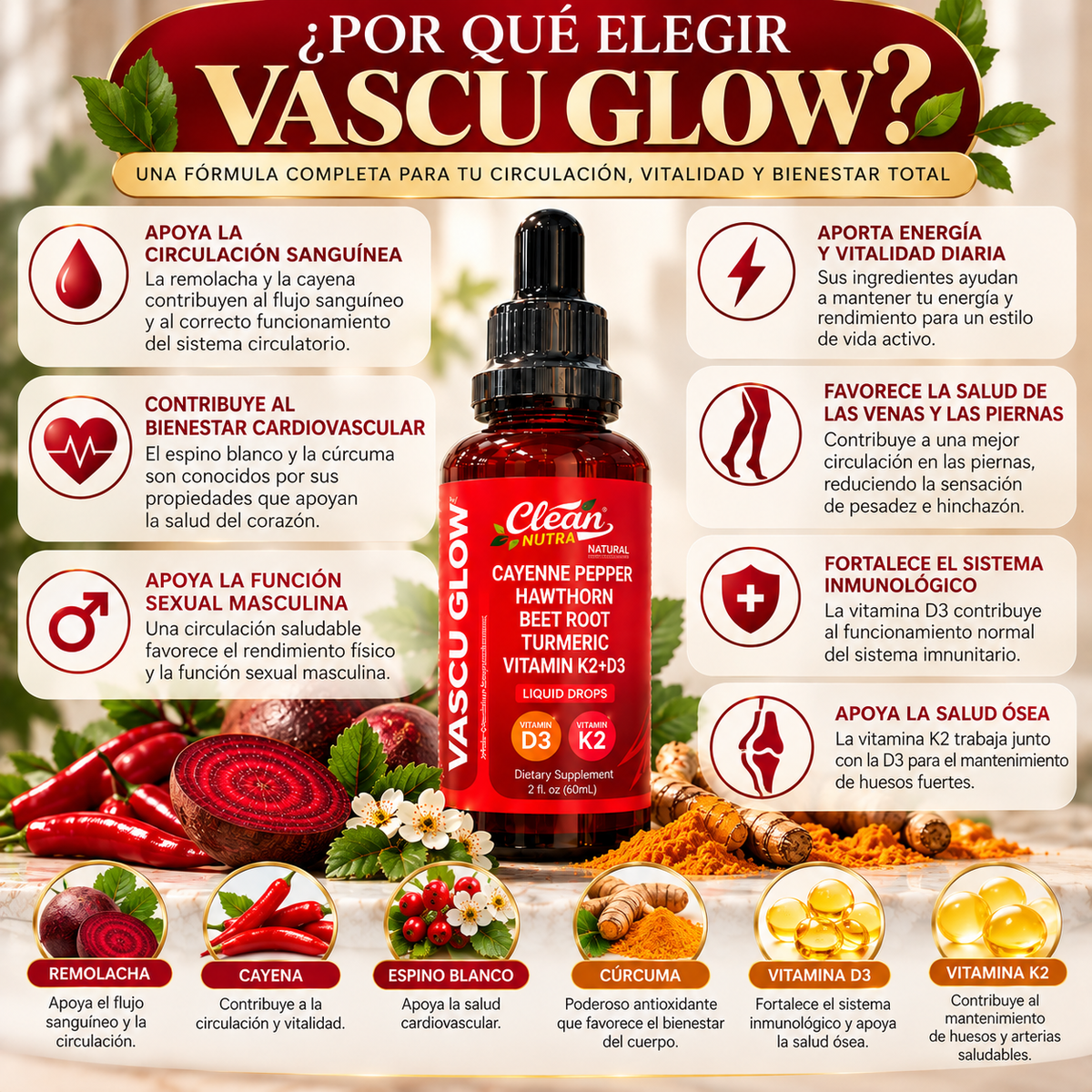 Vascu Glow – Circulación y Vitalidad