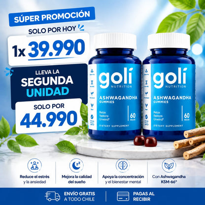 Recupera Tu Calma | Pack 2 Meses Goli Ashwagandha