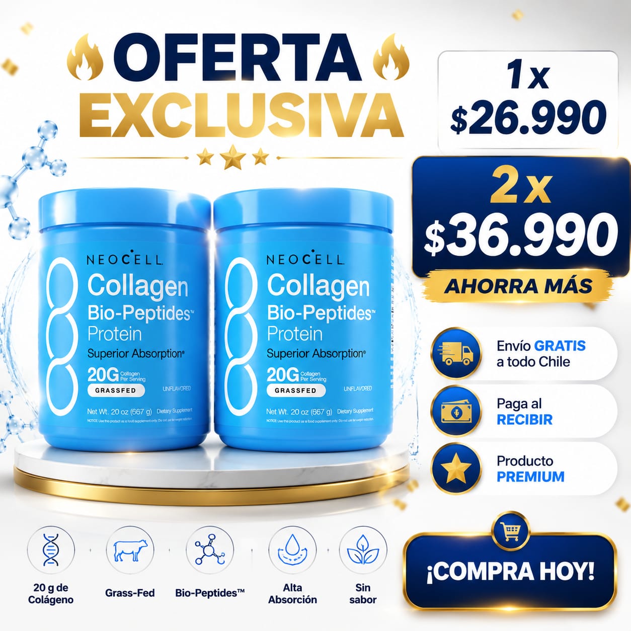 ✨ Recupera Tu Belleza Natural | NeoCell Collagen Bio-Peptides™