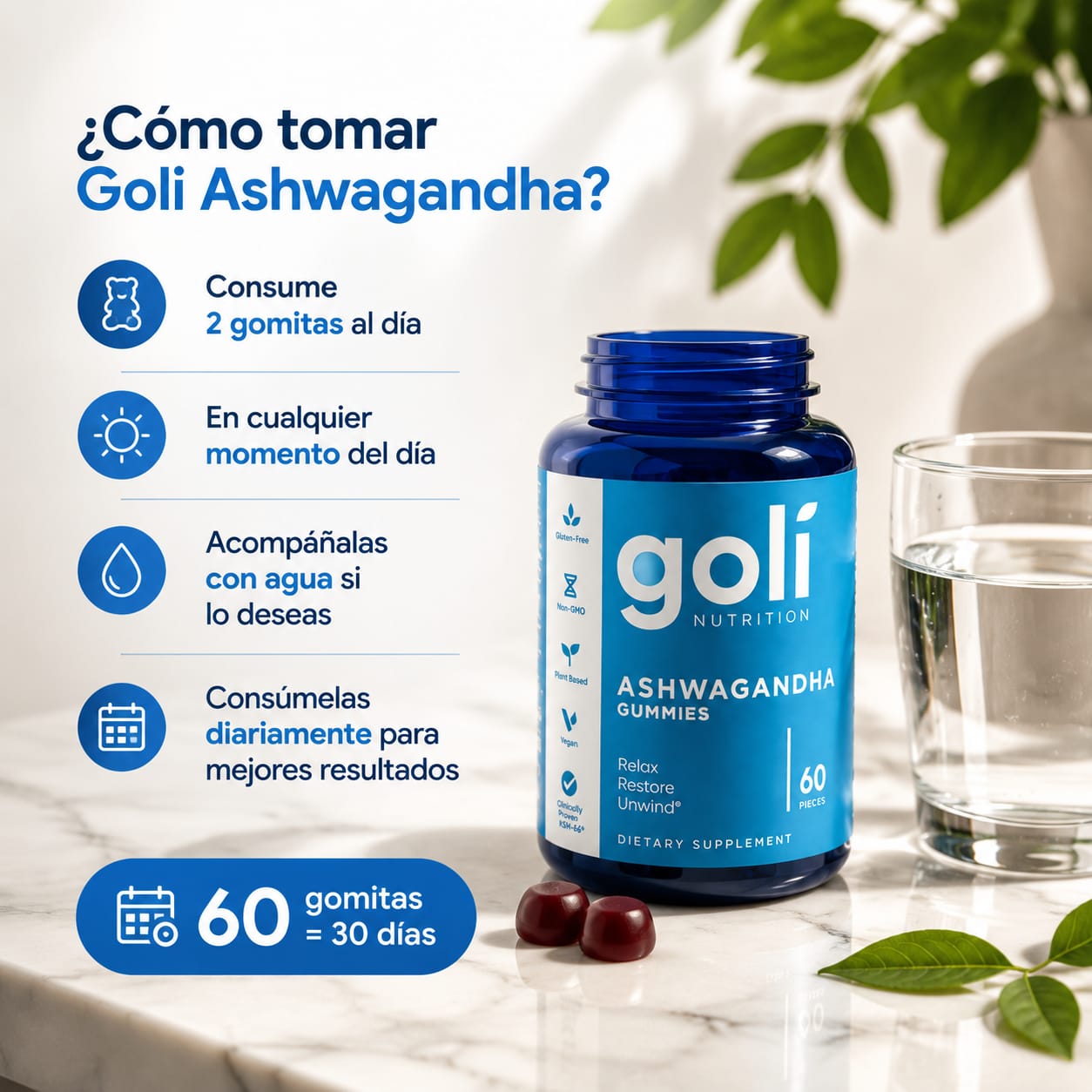 Recupera Tu Calma | Pack 2 Meses Goli Ashwagandha
