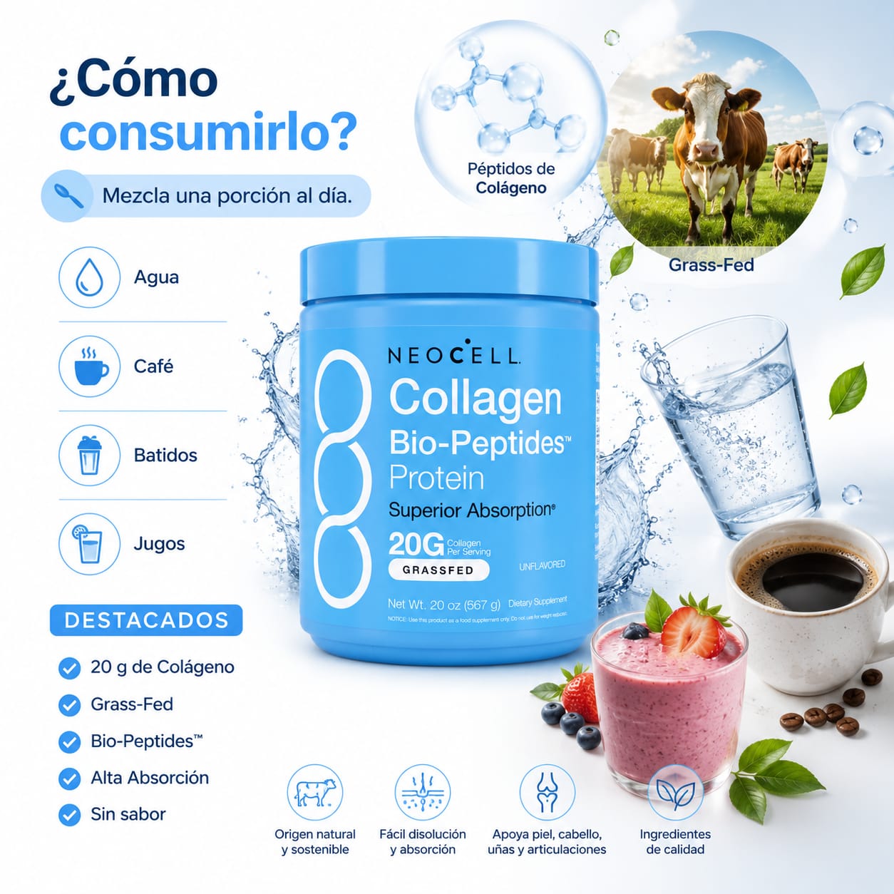 ✨ Recupera Tu Belleza Natural | NeoCell Collagen Bio-Peptides™
