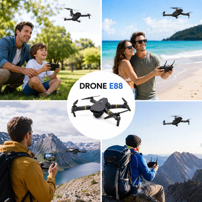 🚁 Drone E88 4K Plegable con Cámara HD | Fácil de Volar, Compacto y con Control Remoto