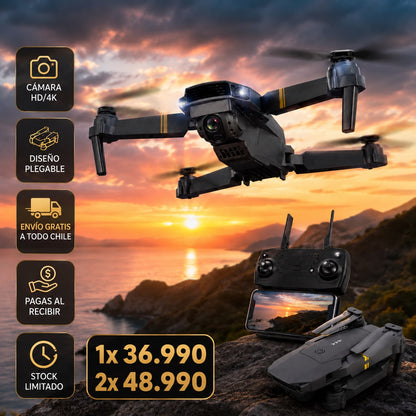 🚁 Drone E88 4K Plegable con Cámara HD | Fácil de Volar, Compacto y con Control Remoto
